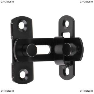 [COD] ZHONGYI0 Cửa Khóa bảo vệ chốt Bolt 90 180 độ thép không gỉ chuyển đổi chốt trượt Barn Door khóa đen sắt góc bên phải Barn khóa