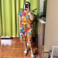 SOPHIA ABSTRACT CHALLIS TERNO TOKONG COORDINATES | FREESIZE FIT SMALL TO XL FRAME. 
