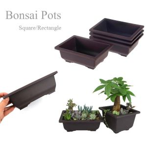 FULUPUGANG Retro Square/Rectangle Home Decor Balcony Garden Supplies Planters Bonsai Pots Nursery Pots