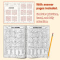 [New Model]2026 Big Book for Finding Words, Large Print Adult Word Puzzle Game Book, Contains 600 New Words Brain Training Activity Book. 