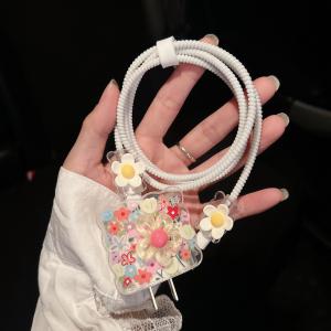 Fashioncase ชุดถนอมสายชาร์จ 20w 18w 25w ชุดป้องกันสายหัก ลายโบว์ใหญ่