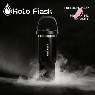 Holo Flask 900ml Premium Ceramic Liner Tumbler Vacuum Insulated Hot and Cold Coffee Tumbler with Handle