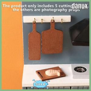 danux 5ชิ้น/เซ็ต1:12 dollhouse Miniature สับบอร์ดจำลองตัดบอร์ดขนมปังขนมบอร์ดรุ่น KITCHEN Decor ของเล่นตุ๊กตาบ้านอุปกรณ์เสริม