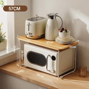 YUNAFIN Tre Giá để lò vi sóng Đa chức năng 2 lớp Bộ tổ chức bàn làm việc Đồ dùng nhà bếp và nội thất Kệ lưu trữ nồi chiên không khí