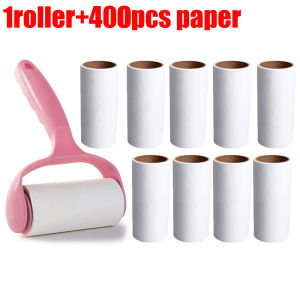 200/400Pcs Sticky Roller Dust Remover for Clothes Sticky Dust Paper Lint Roller Pet Dog Cat Hair Fur Remover Roller Replaceable Clothes Lint Sticky Paper Roller Household Tearable Adhesive Clothes Lint Dust Brush