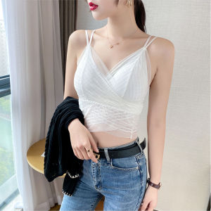 เสื้อสายเดี่ยวแฟชั่น ฟองน้ำในตัว แซ่บสวย ดูมีเสน่ห์