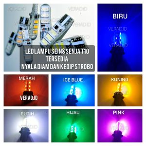 LAMPU LED T10 SEN SEIN SENJA 6 LED JELLY (HARGA PER BIJI) 12VOLT SPEEDOMETER MURAH LENGKAP GRADE AAA