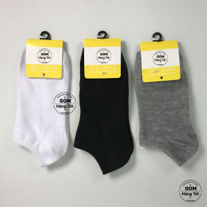 Tất Cổ Ngắn Trơn Nam Nữ VNXK Chuẩn Xuất Nhật  Vớ Nam Cổ Ngắn Chất Liệu Cotton Thoáng Mát Khử Mùi