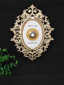 Decorative Doorbell Push Button Champagne Themed Decoration Small Press Doorbell Door Rings Bells Home Wall Decoration