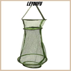 LEYOUFU Fishing Net Fishing Creel Tackle Nylon Landing Net Cast Fishing Network Cage