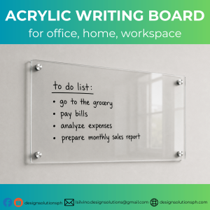 Acrylic Writing Board Wall Calendar – Blank Dry Erase Whiteboard for Planner Goals Habits Grocery To do List