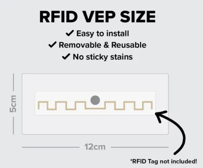 (SG SELLER 🇸🇬) VEP RFID Touch & Go Reusable Removable Static Car Decal