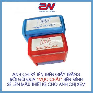 Con Dấu Chữ Ký Kèm Tên Làm Con Dấu Theo Yêu Cầu Có Mực Sẵn