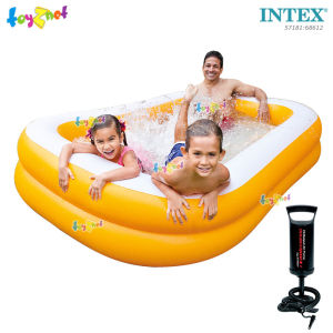 Intex สระน้ำ เป่าลม สี่เหลี่ยม แมนดาริน 2.29x1.47x0.46 ม. รุ่น 57181 + ที่สูบลมดับเบิ้ลควิ๊ก วัน
