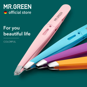 MR.GREEN Eyebrow Tweezer Colorful  Fine Hairs Puller Stainless Steel Slanted Eye Brow Clips Removal Makeup Tools