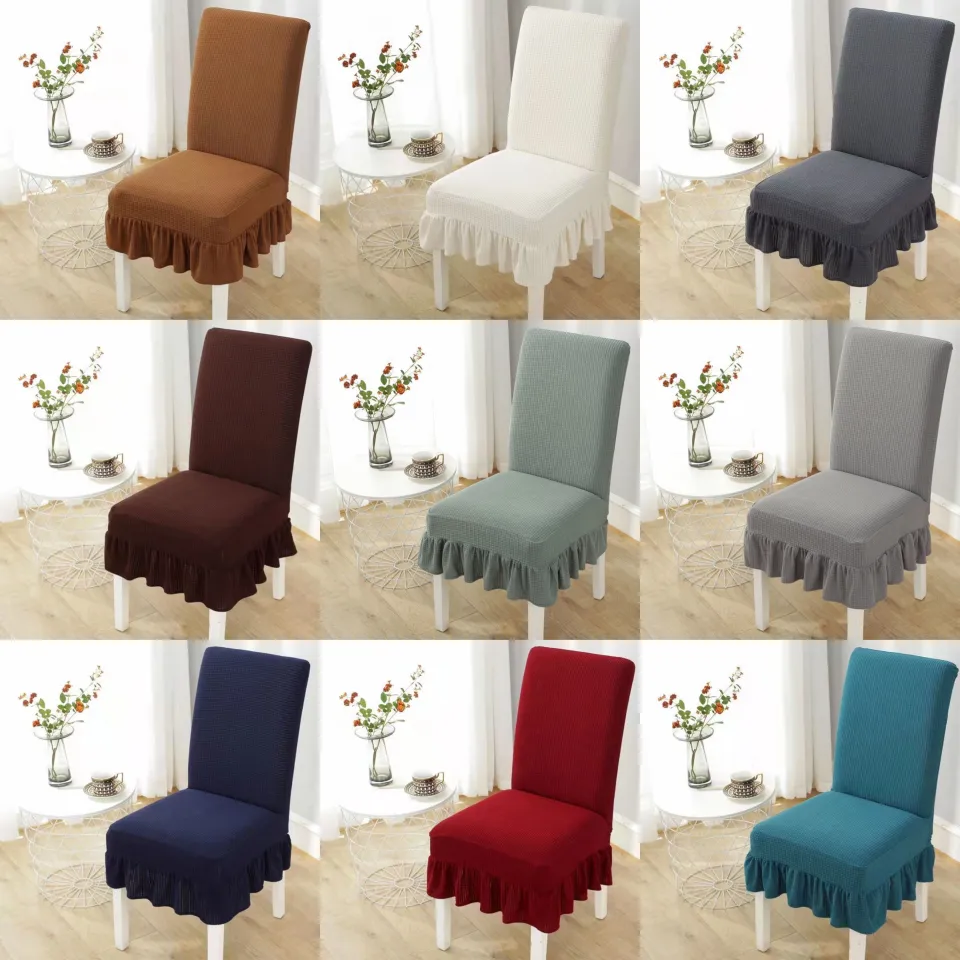 PH Stock+COD 】universal Waterproof Dining Chair seat cover stretchable  elastic furniture seat covers mono block Chair Cover elastic chair cover  chair seat cover xmas for dining table