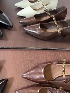 [Free Shipping] Hollow Breathable Single Shoes 2026 New High-End Summer Shallow Sandals Woven Womens Shoes for Outdoor Wear Thick Heel Sandals