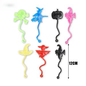 10/20Pcs Halloween Stretchy Sticky Toy Kids Treat Or Trick Gift Pumpkin Ghost Witch Fun Toys Birthday Party Favors