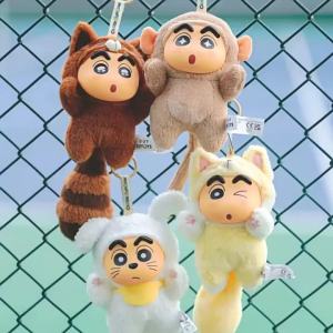 Super Cute Crayon Shin-chan Big Tail Vinyl Face Plush Series Blind Cute Doll Bag Pendant Gift