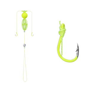 Floating Balls Baits Cage With Double Hook Fishing Soft Lures Steel Wire Cage for Enhancing Fish Attraction