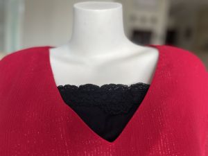 Black with Lace: CoverLite Cleavage Cover up / Mock Camisole / Mock Tank Top / Bra Attachment / tank top / Deep neck cover