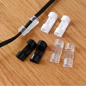 Klip Kabel isi 20 pcs Perapih Cable Clip Klem Tempel klip USB Charger lem 3m