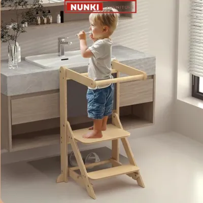 Ghế đứng bếp cho bé gấp gọn kèm bảng đen tập vẽ - pg16