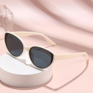 JN IMPRESSION Retro Cat-eye High-end Sun Protection Glasses for Big Faces Slimming and Versatile Anti-ultraviolet Sunglasses