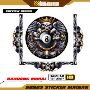 [COD] Jual sticker kandang universal sangkar murai Harga Terbaik & Termurah terupdate motif logo bola ikan koisayap srigala naga singa kartun 3d
