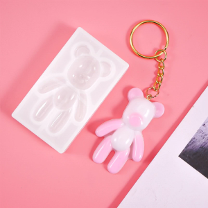 Handicrafts Earrings Necklace Pendant Silicone Mould Handmade Bear Shaped Mold Keychain Epoxy Resin Mold