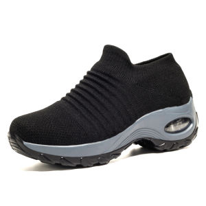 New Sock Shoes With PU Air Cushion Sole Outdoor Casual Shoes Thick-Soled Mom Shoes Large Size Breathable WomenS Shoes