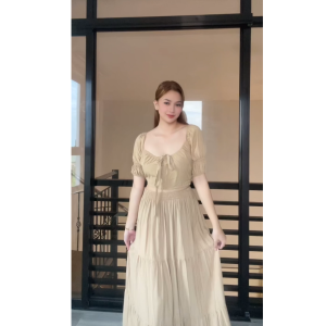 SC128 Ribbon Blouse and Long Skirt Coordinates Set