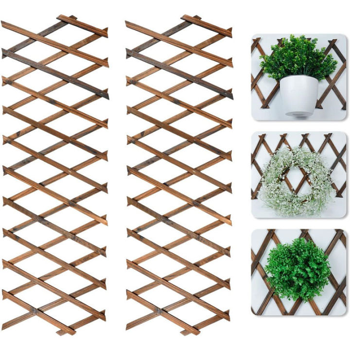 Expandable Garden Plant Trellis Wooden Expanding Panels Garden Fence ...