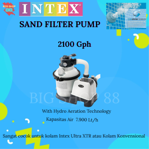 INTEX POMPA FILTER KOLAM RENANG SAND FILTER PUMP KRYSTAL NEW 2100GPH 26646