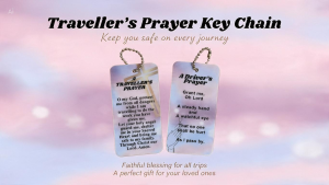 Travelers Prayer and Drivers Prayer pendant with protective and guiding prayers.