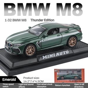 1:32 BMW M8 Thunder Edition alloy Car Model Diecasts Alloy Diecast Model Car for Kids Toys Die Cast Kids Cars Toys Kereta Mainan Kanak Hadiah Lelaki M8车模 模型 送给男生的生日礼物