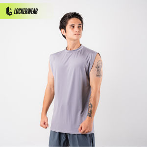 Baju Sleeveless Tanpa Lengan Kaos Tank Top Pria Elastis Stretch Quick Dry Fit Olahraga Gym Fitness Lari Jogging Running Basket Polos