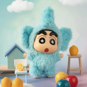 CRAYON SHINCHAN ตุ๊กตาผ้าพลาสติกนุ่มน่ารักของเล่นตกแต่งของขวัญสำหรับผู้หญิงจากการ์ตูนคราบเทียนชินจังในงานปาร์ตี้เปลี่ยนชุด