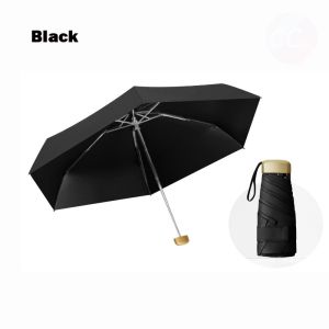 DAILYGO Mini Pocket Umbrella Five-Folds small Umbrella Folding UV Protection Capsule Umbrellas