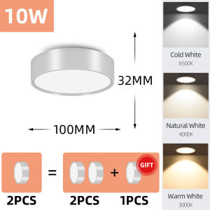 【🔥Ready Stock🔥】CANMEIJIA 3/6Pcs LED Surface Mounted Downlight  AC110-265V 5W 10W 15W 25W Spot Lights Ultra Thin Ceiling Lamps Indoor Lighting For Bedroom Living Room