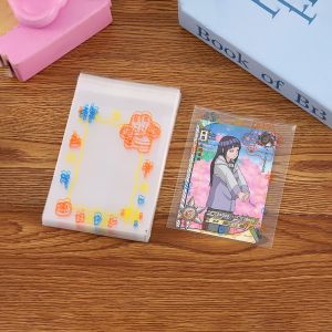 LD-C1365 50PCS Plastik OPP Bungkus Sleeve Cover Kartu Photocard 50 Lembar Plastik Motif Warna Warni