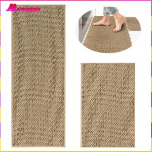 Kitchen & Table Linen Woven Linen-Look Floor Mat Non-slip Rug for Kitchen and Dining Room