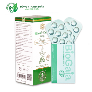 Bộ đôi viên ngậm men vi sinh nha khoa BioGaia ProDentis & nước súc miệng Thanh Hương Plus