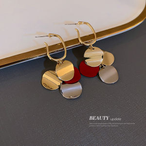 Frascati Korean New Design Fashion Jewelry Simple Round Tassel Pendant Earrings Elegant Womens Daily Work Accessories