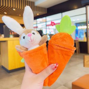 Squirrel Keychain Plush Doll Pendant Grabber Doll Schoolbag Keychain Carrot Rabbit Transformer