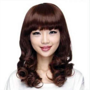 Wig female full head realistic hood medium and long curly hair middle-aged and elderly natural realistic fashion young beautiful mother head