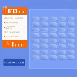 COLLOCATE DIAGONAL76AL9 40Pcs/set Strong Popmart Dot Glue No Trace Transparent Transparent Acrylic Double-sided Tape Storage Box Garage Kit Glue