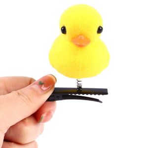 Lot Cartoon Funny Children 3D Little Yellow Duck Plush Hairpin Fashion Animal Duckbill Clip Accessories Headwear