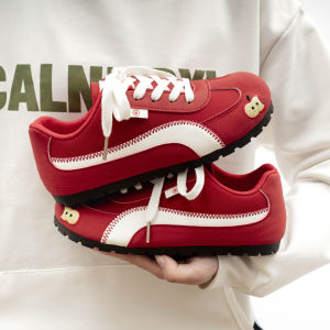 Beier Versatile Korean Style Womens Fashion 2025 Summer New Style Sneakers Student Soft Sole White Shoes German Training Shoes Breathable Single Shoes