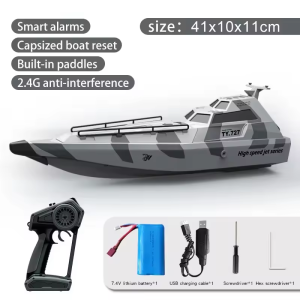 2.4GHz TY727 RC Sppedboat TURBOJET PUMP High-Speed Remote Control Jet Boat Low Battery Alarm Function Children Toy Gift